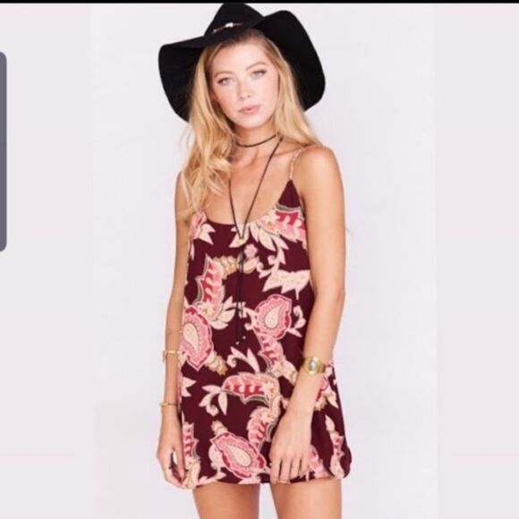 Show me  your mumu estella pink paisley topslip sm - Picture 1 of 5